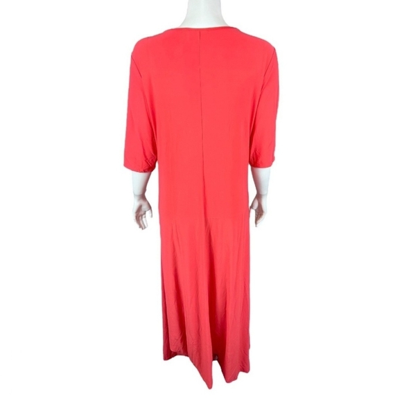 Attitudes by Renee Red Half-Sleeve Poly Spandex Flowy Flirty Maxi Dress, Size XS - Picture 3 of 8